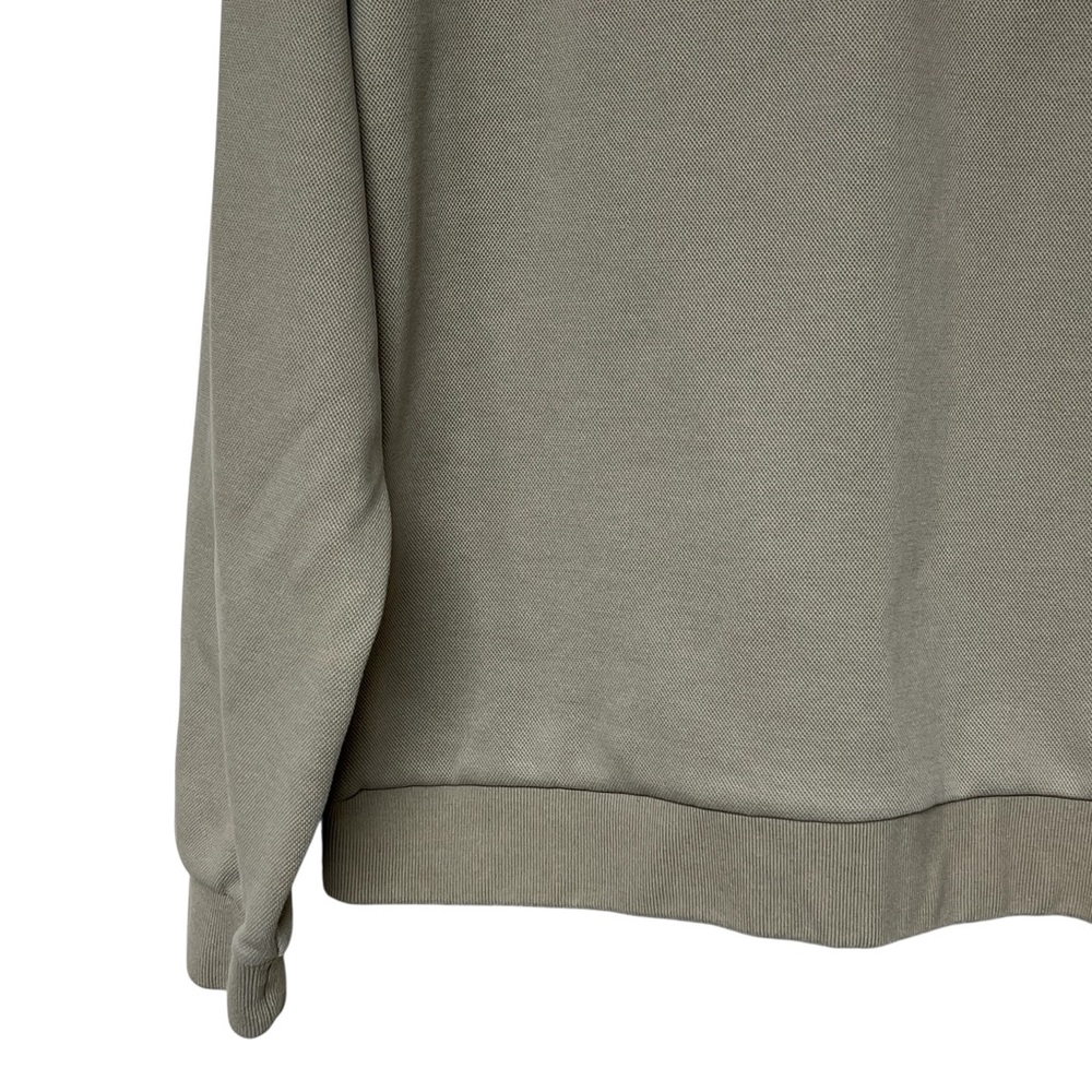 Lacoste Women’s Crewneck Sweatshirt in Beige with Green Logo - Picture 9 of 14